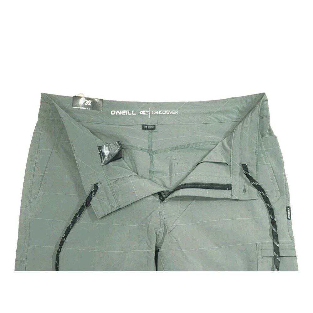 O'Neill Men's Crossover Hybrid Shorts Stretch Fabric Cargo Pocket Green Size 34 - Picture 7 of 9